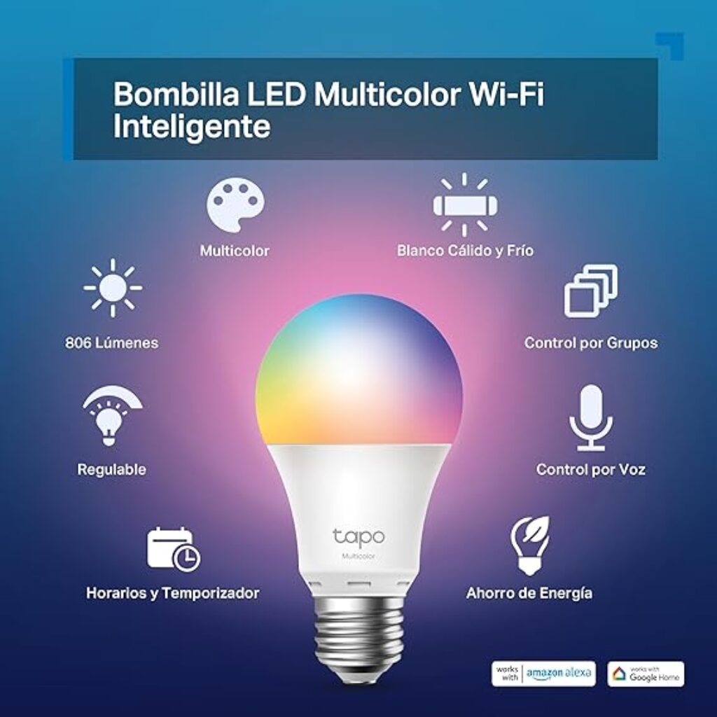 bombilla inteligente wifi tapo l530e