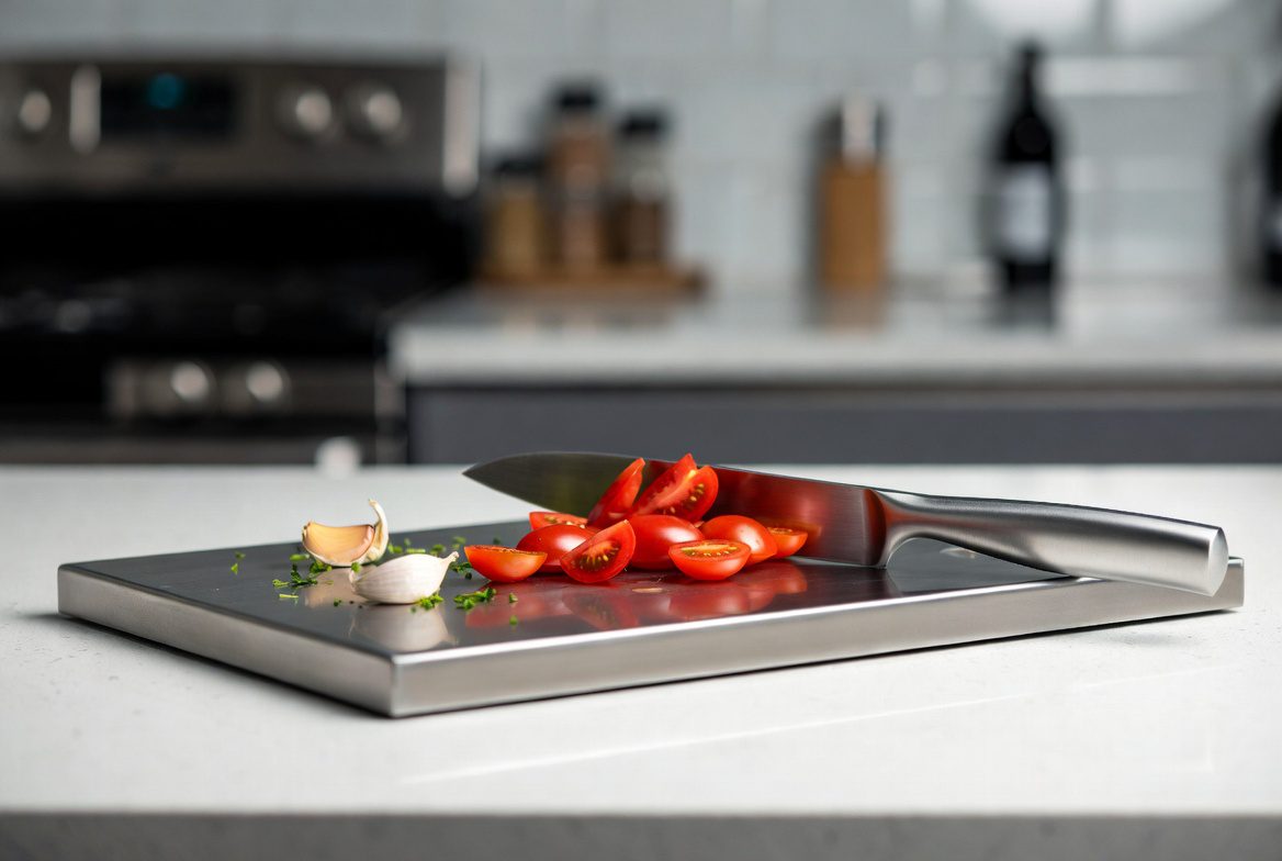 tabla de cortar de acero inoxidable